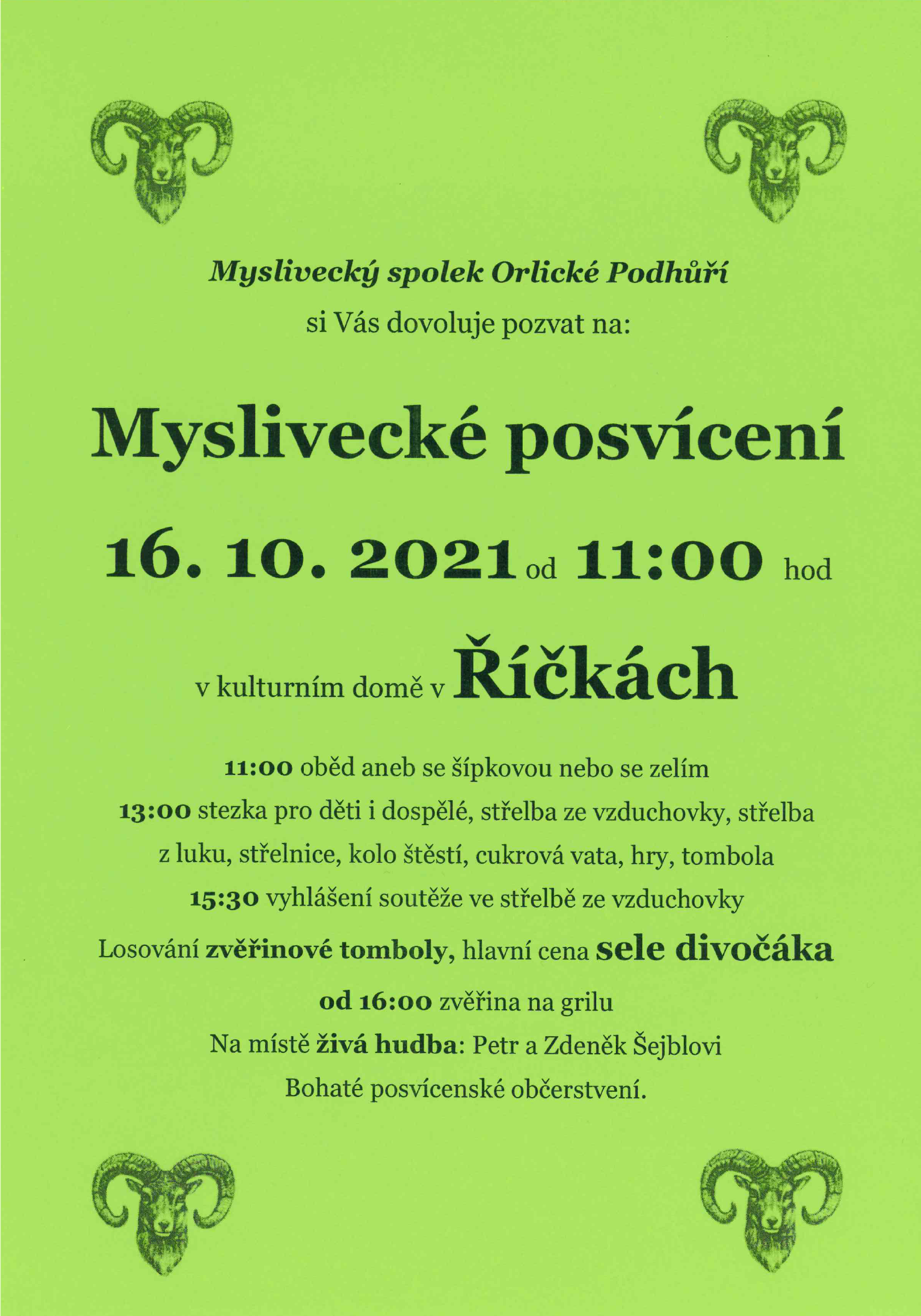 Myslivci 2021