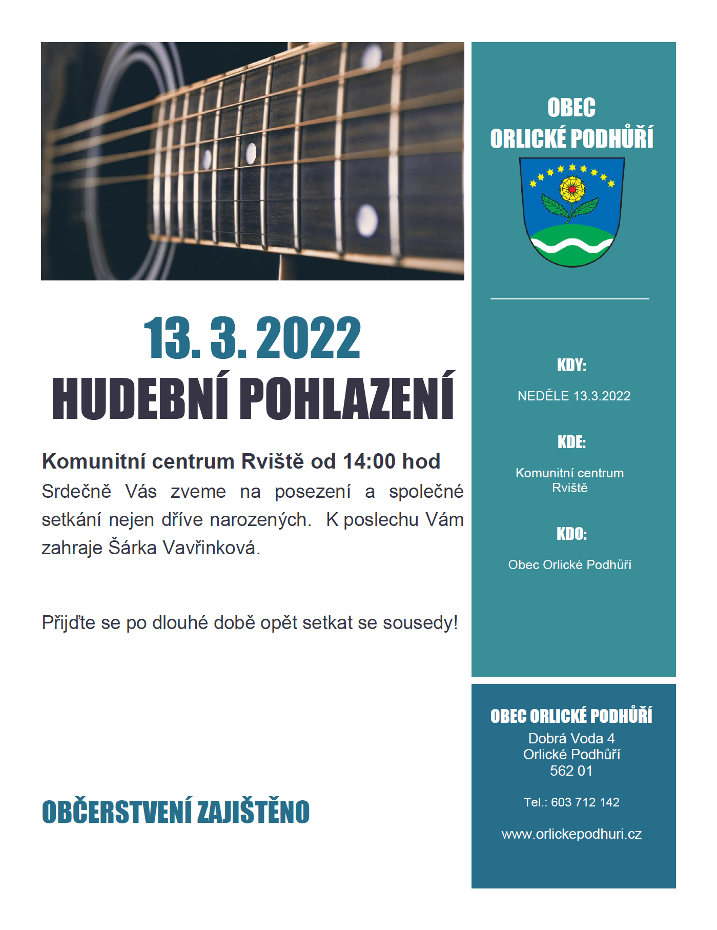 Hudební pohlazení 13.3.22