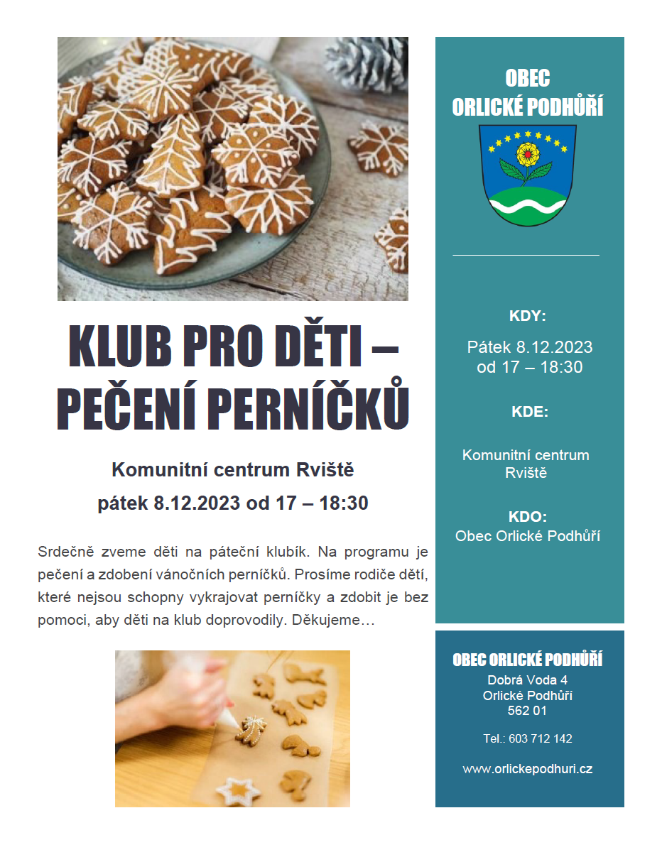 8.12.2023 Klubík Pečení perníčků