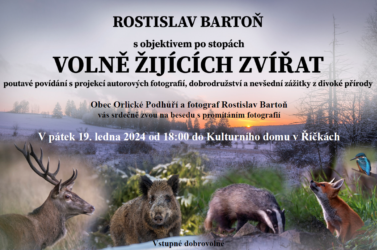 Bartoň beseda volně žijící zvířata 19.1.2024