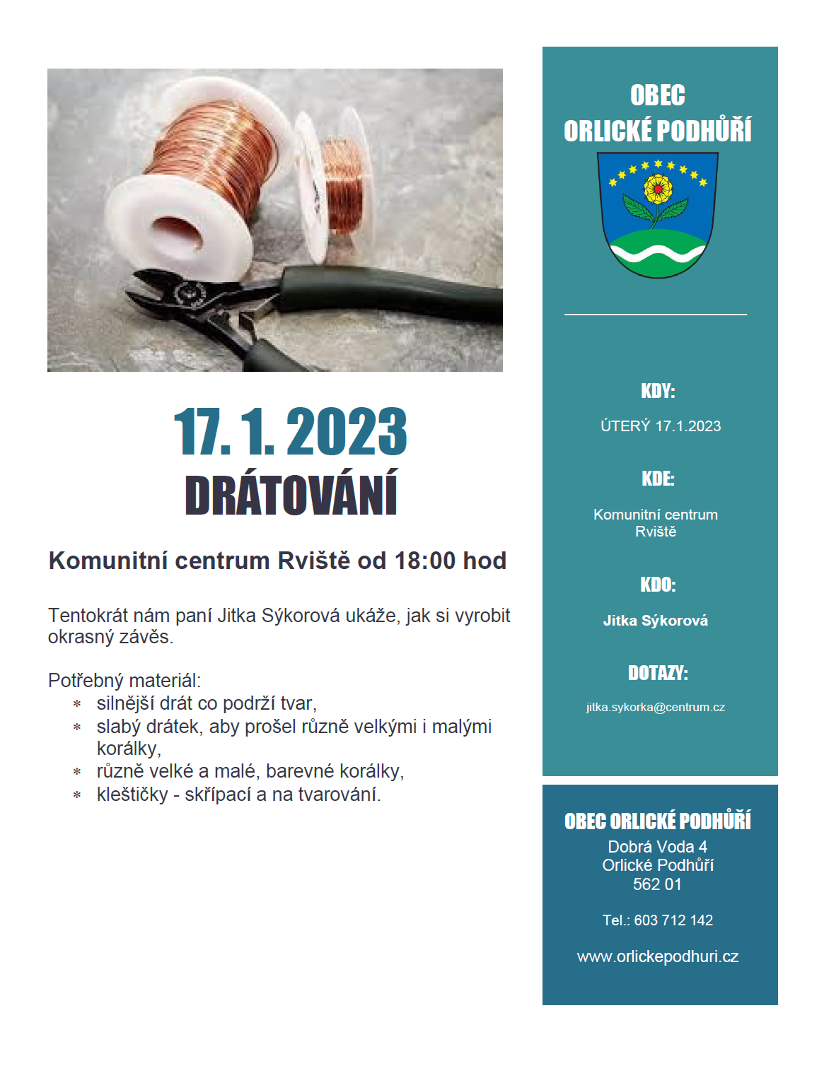 Drátování 17.1.2023