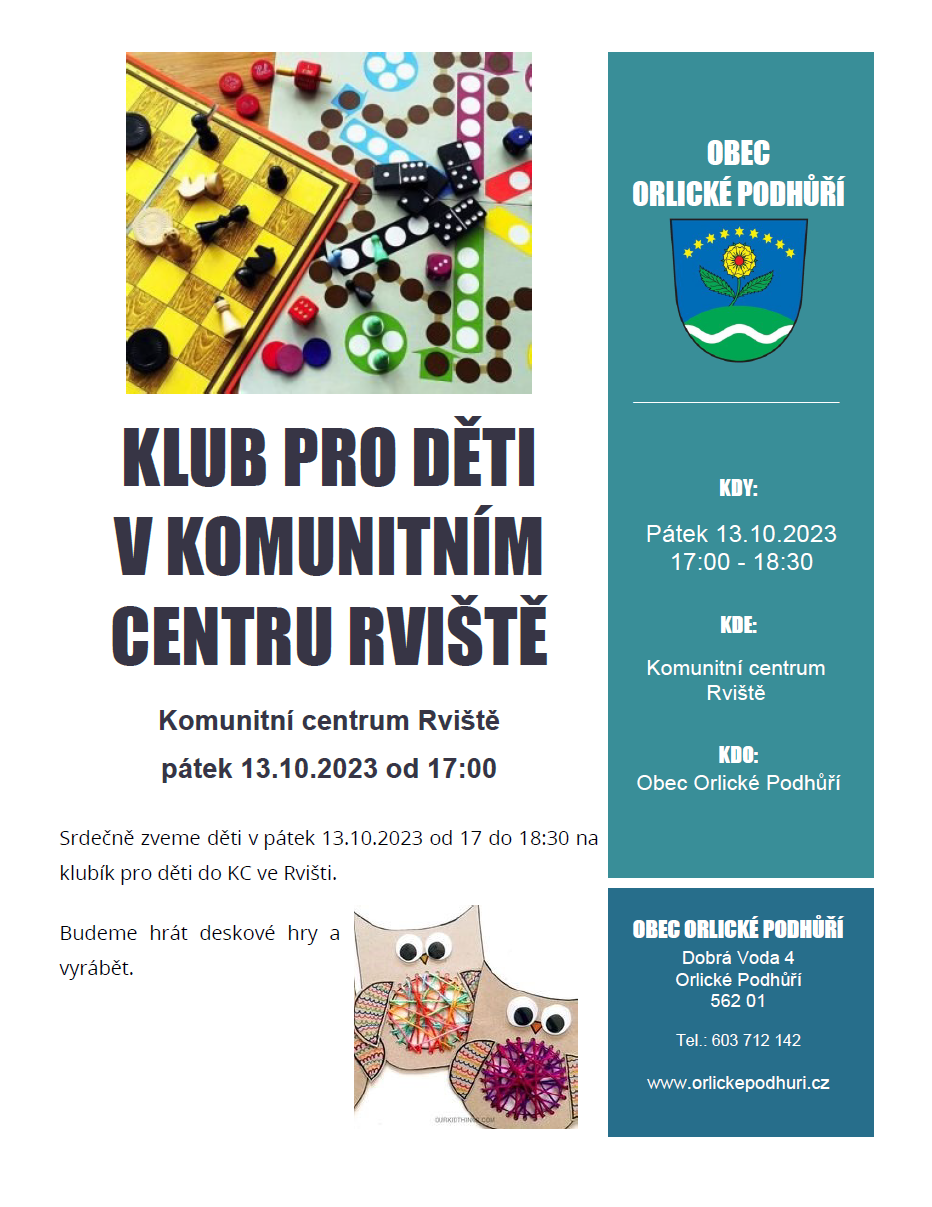 Klub pro děti 13.10.2023