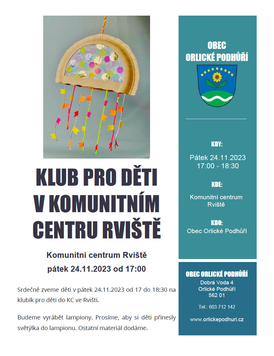 Klub pro děti 24.11.2023