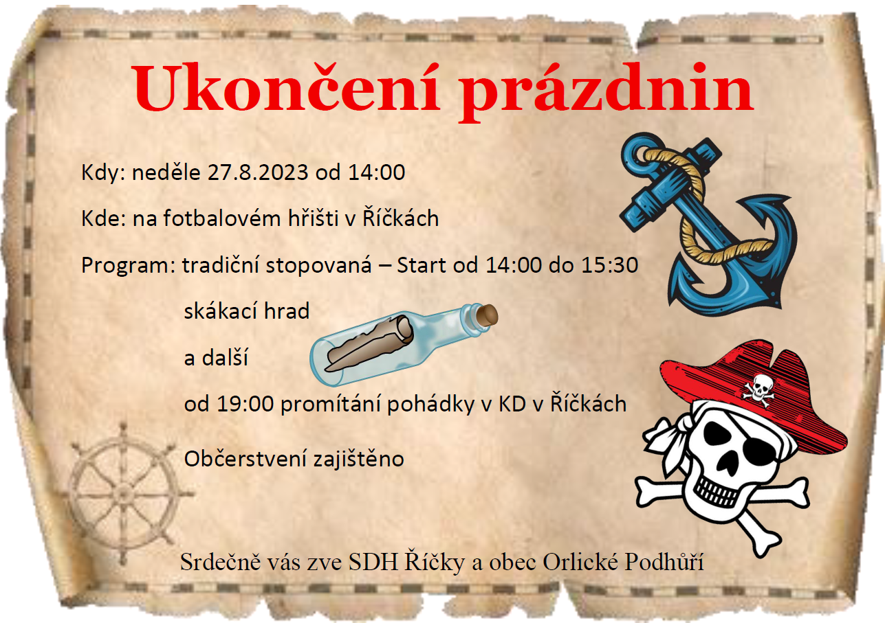 Ukončení prázdnin 27.8.2023