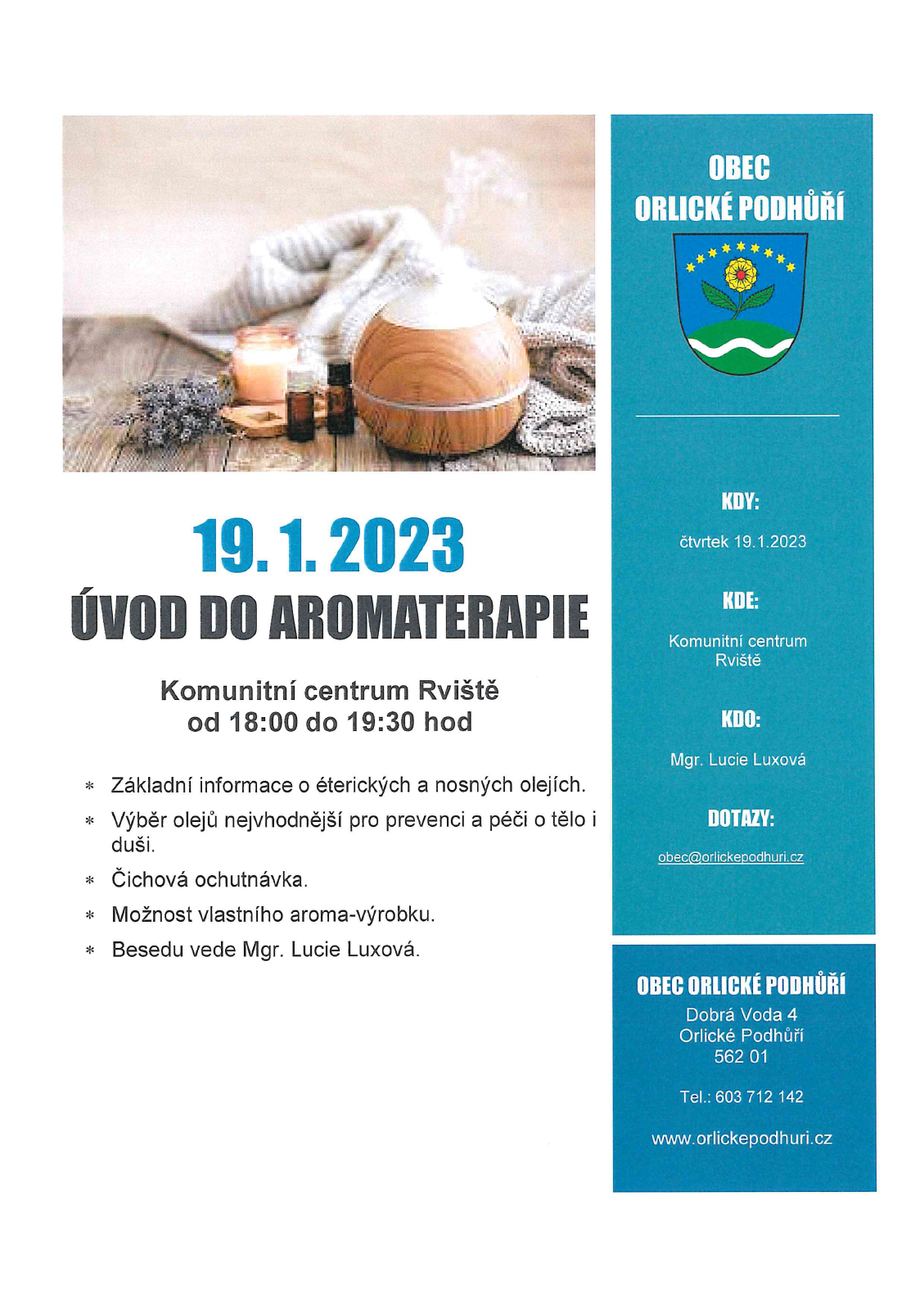 Úvod do arometerapie 19.1.2023