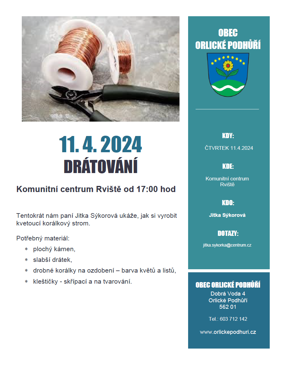 Drátování 11.4.2024