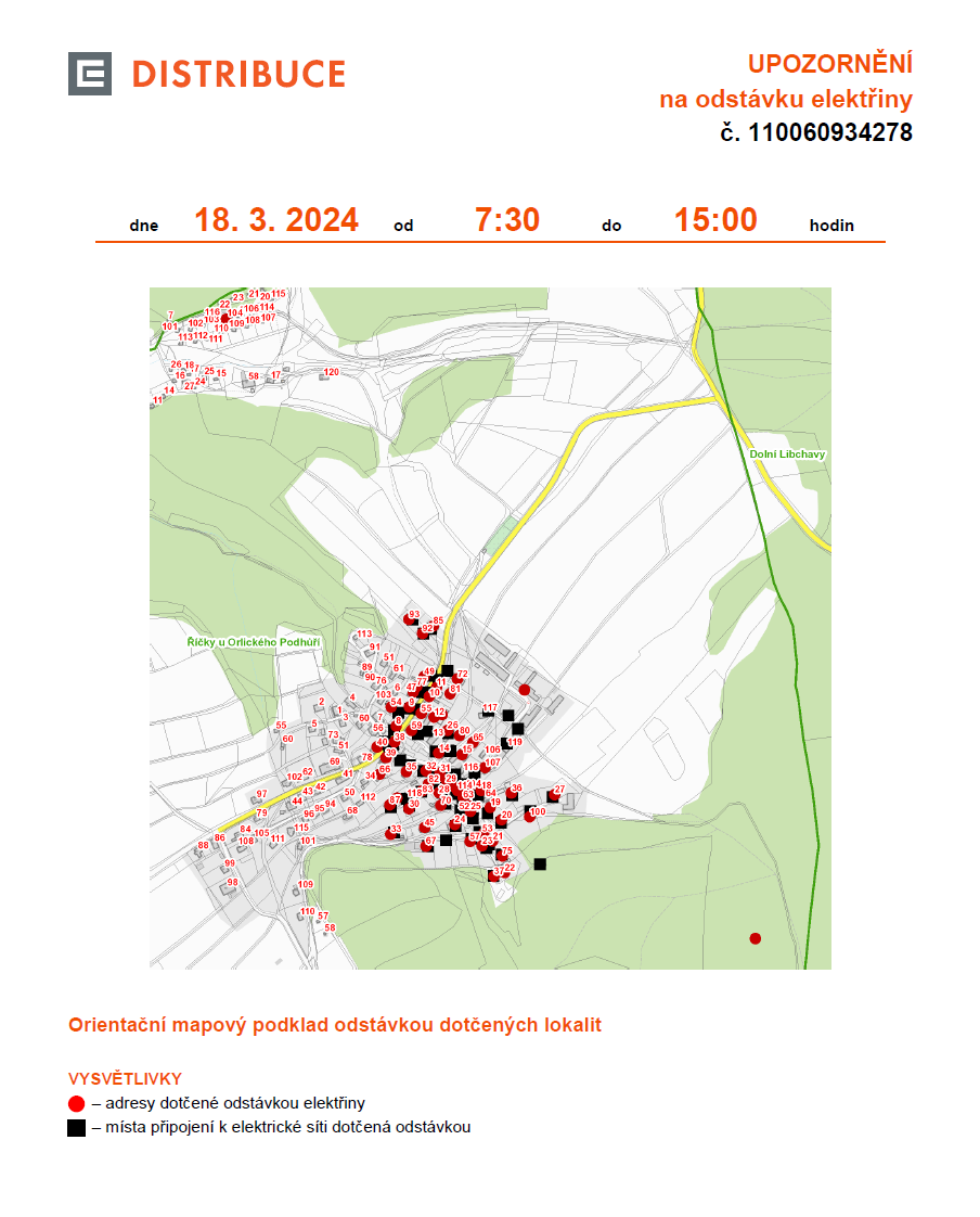 ČEZ odstávka 18.3.2024 a