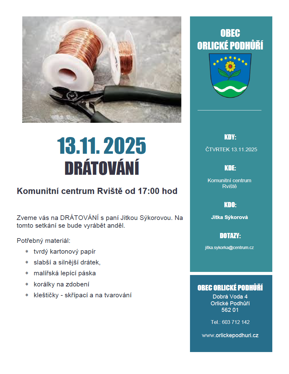 Drátování 13.11.2025