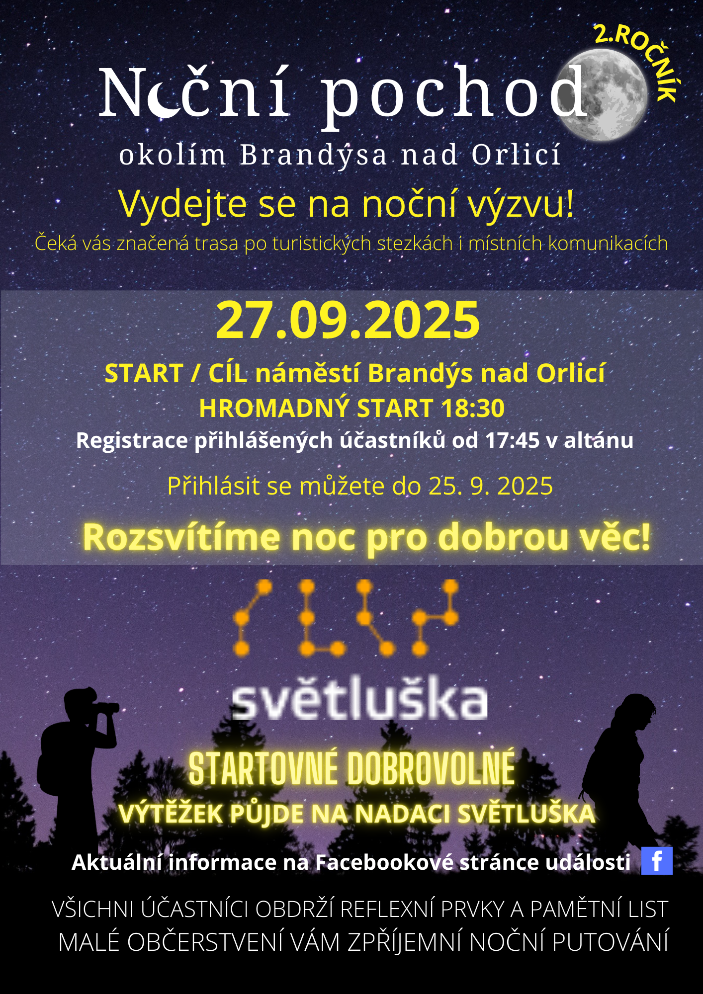 Leták noční pochod 27.9.2025