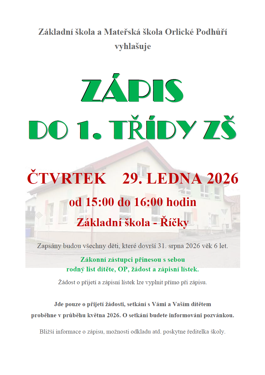 Zápis ZŠ 2026