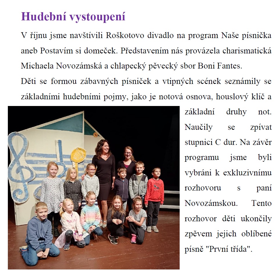 hude vystoupeni