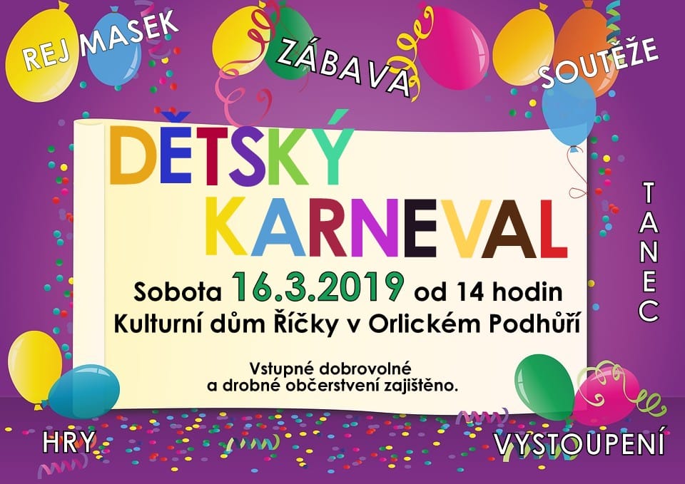 pozvánka Karneval